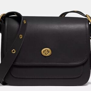 Coach Rambler Handbag in Glovetanned Leather (Black)